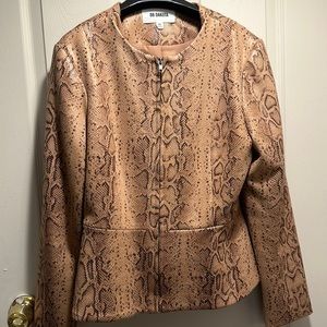 Snakeskin Peplum Blazer